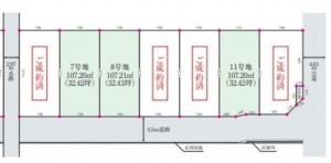 桶川市末広、土地の間取り画像です