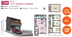 上尾市大字地頭方、中古一戸建ての間取り画像です