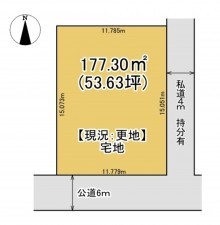 行田市谷郷、土地の間取り画像です