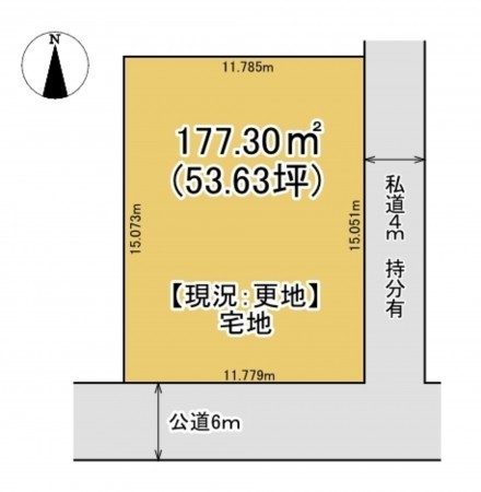 行田市谷郷、土地の間取り画像です