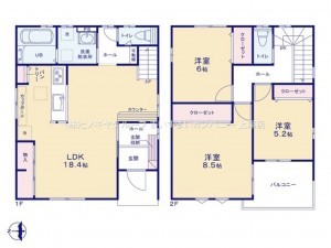 桶川市上日出谷南、新築一戸建ての間取り画像です