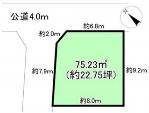 上尾市大字上尾村、土地の間取り画像です