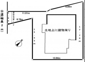上尾市富士見、土地の間取り画像です