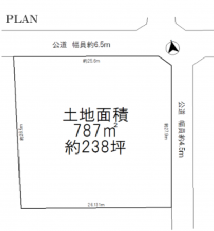 上尾市大字平方、土地の間取り画像です