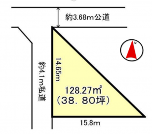 上尾市大字原市、土地の間取り画像です