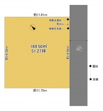 上尾市藤波、土地の間取り画像です