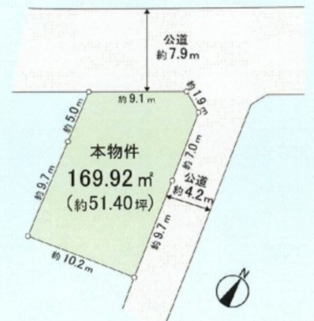 上尾市向山、土地の間取り画像です