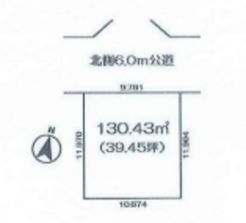 上尾市大字久保、土地の間取り画像です