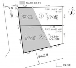 上尾市大字上、土地の間取り画像です