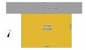 上尾市大字上、土地の間取り画像です