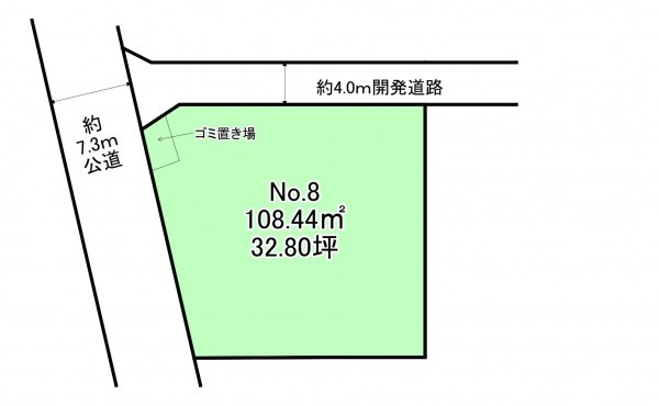 上尾市大字上野、土地の間取り画像です
