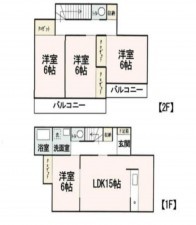 上尾市大字上、中古一戸建ての間取り画像です