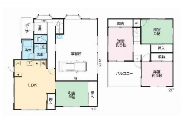 上尾市大字畔吉、中古一戸建ての間取り画像です