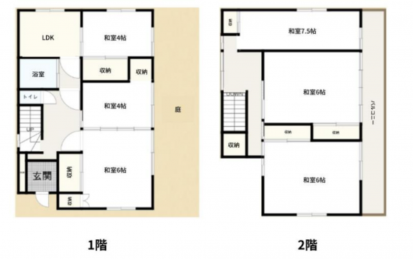 上尾市大字瓦葺、中古一戸建ての間取り画像です