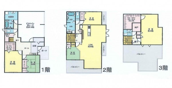 上尾市小泉、中古一戸建ての間取り画像です