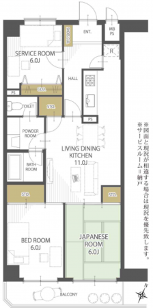 上尾市大字上尾下、マンションの間取り画像です