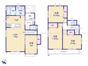 上尾市向山、新築一戸建ての間取り画像です