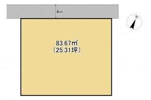 上尾市大字上、土地の間取り画像です