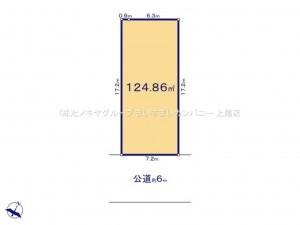 桶川市坂田東、土地の間取り画像です