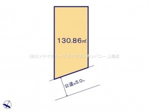 上尾市大字上、土地の間取り画像です