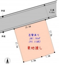 上尾市大字平方、土地の間取り画像です