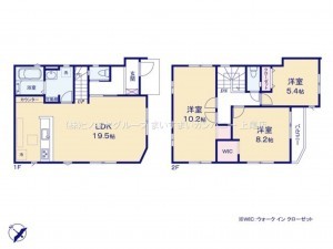 上尾市柏座、新築一戸建ての間取り画像です