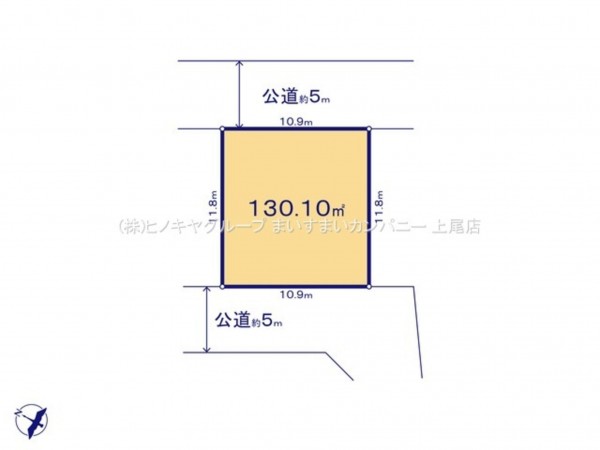 桶川市大字加納、土地の間取り画像です