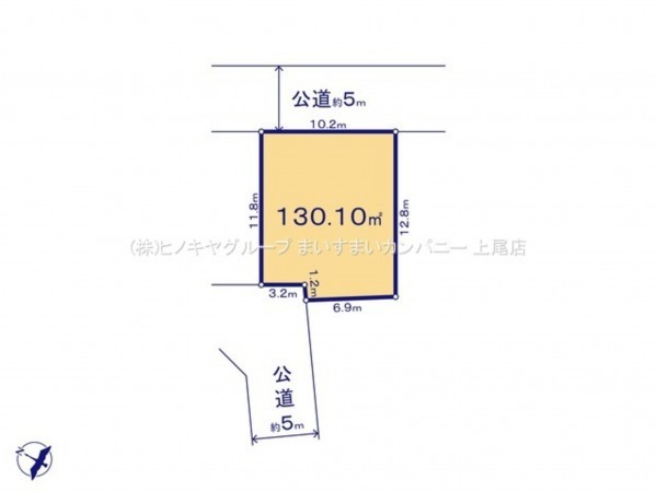 桶川市大字加納、土地の間取り画像です