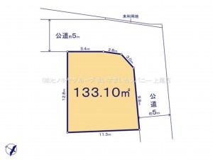 桶川市大字加納、土地の間取り画像です