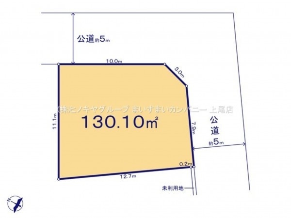 桶川市大字加納、土地の間取り画像です