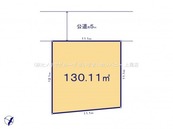 桶川市大字加納、土地の間取り画像です