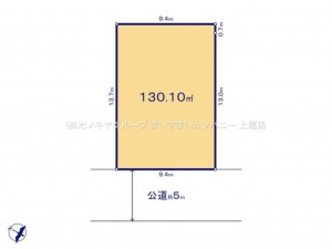 桶川市大字加納、土地の間取り画像です