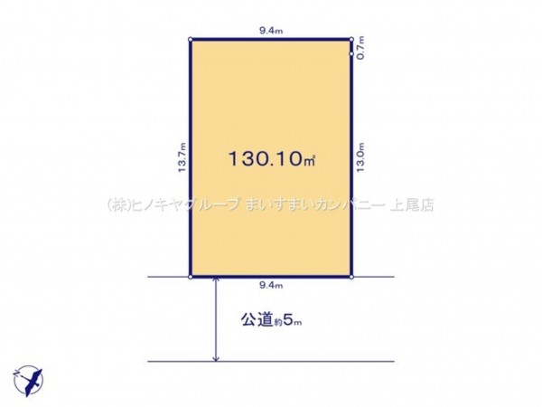 桶川市大字加納、土地の間取り画像です