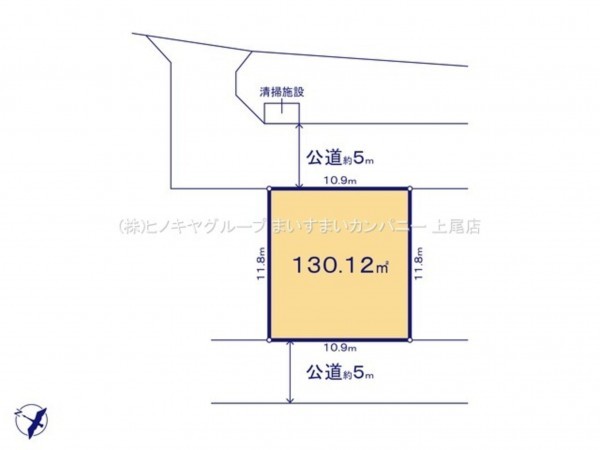 桶川市大字加納、土地の間取り画像です