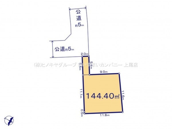 桶川市大字加納、土地の間取り画像です