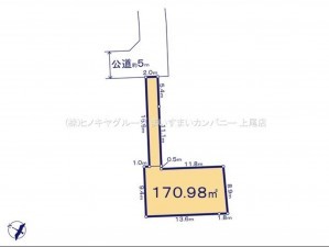 桶川市大字加納、土地の間取り画像です