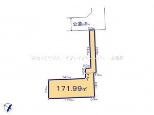 桶川市大字加納、土地の間取り画像です