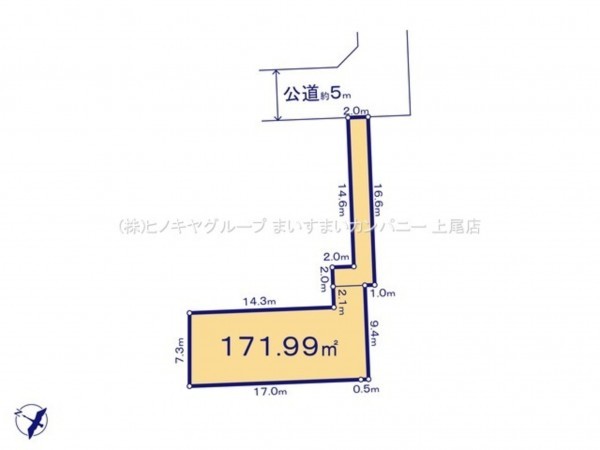 桶川市大字加納、土地の間取り画像です