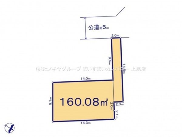 桶川市大字加納、土地の間取り画像です