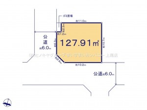 上尾市小泉、土地の間取り画像です