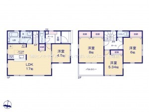 上尾市向山、新築一戸建ての間取り画像です