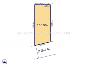 上尾市小泉、土地の間取り画像です