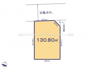 上尾市小泉、土地の間取り画像です