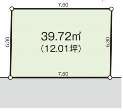 上尾市大字地頭方、土地の間取り画像です