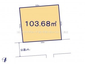 桶川市鴨川、土地の間取り画像です