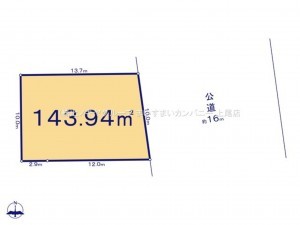 桶川市上日出谷南、土地の間取り画像です