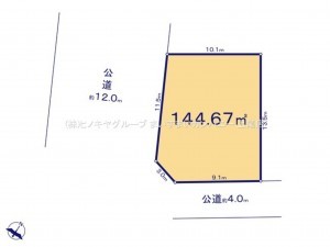 桶川市坂田東、土地の間取り画像です