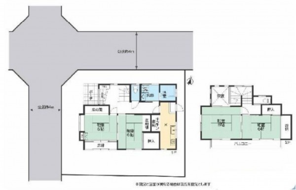上尾市大字上野、中古一戸建ての間取り画像です
