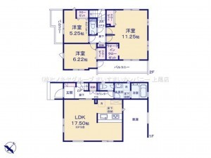 桶川市朝日、新築一戸建ての間取り画像です