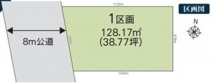 桶川市坂田東、土地の間取り画像です